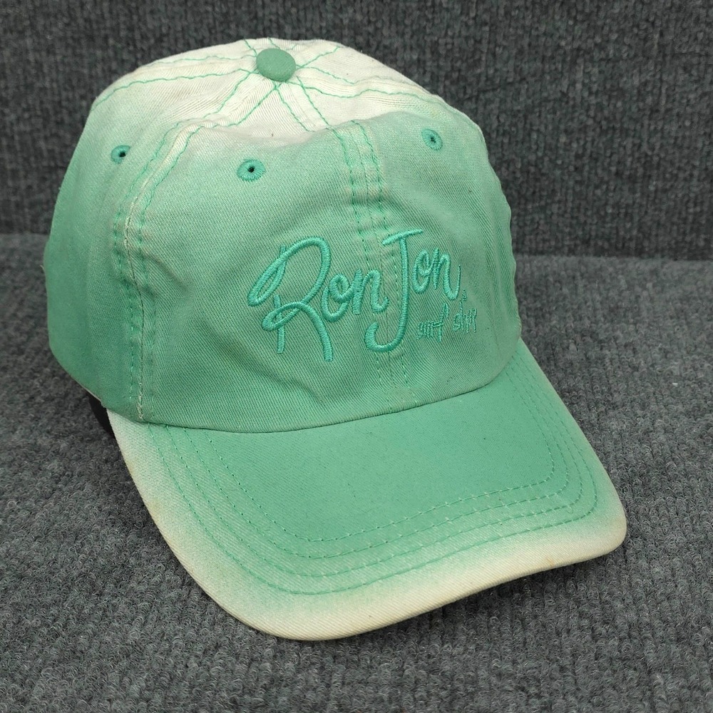 Ron Jon Surf Shop Hat Cap Strap back Trucker Ombre Green  Surfboard Surfer Men